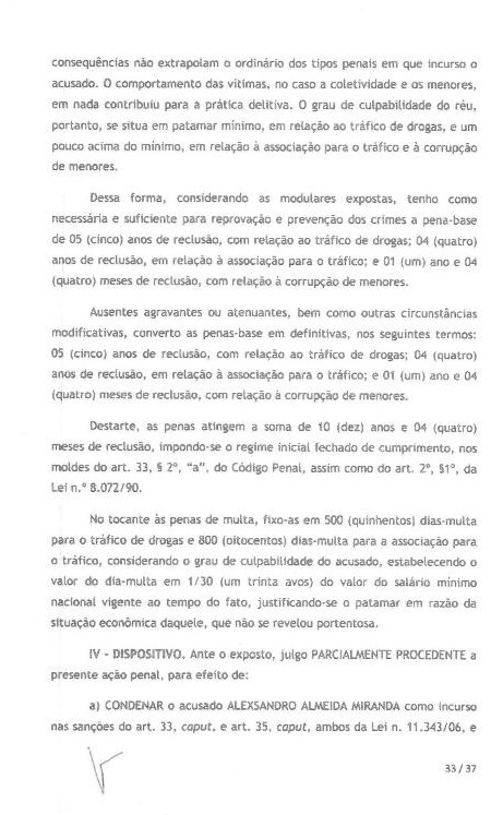 Vereadores acusados de chefiar tráfico de drogas no município, são condenados a mais de dez anos de prisão P 33