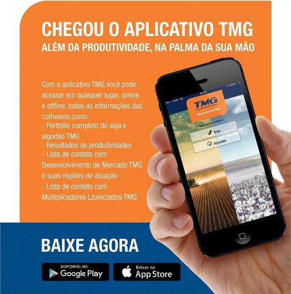 TMG lança aplicativo inédito de cultivares de soja e algodão Foto66106