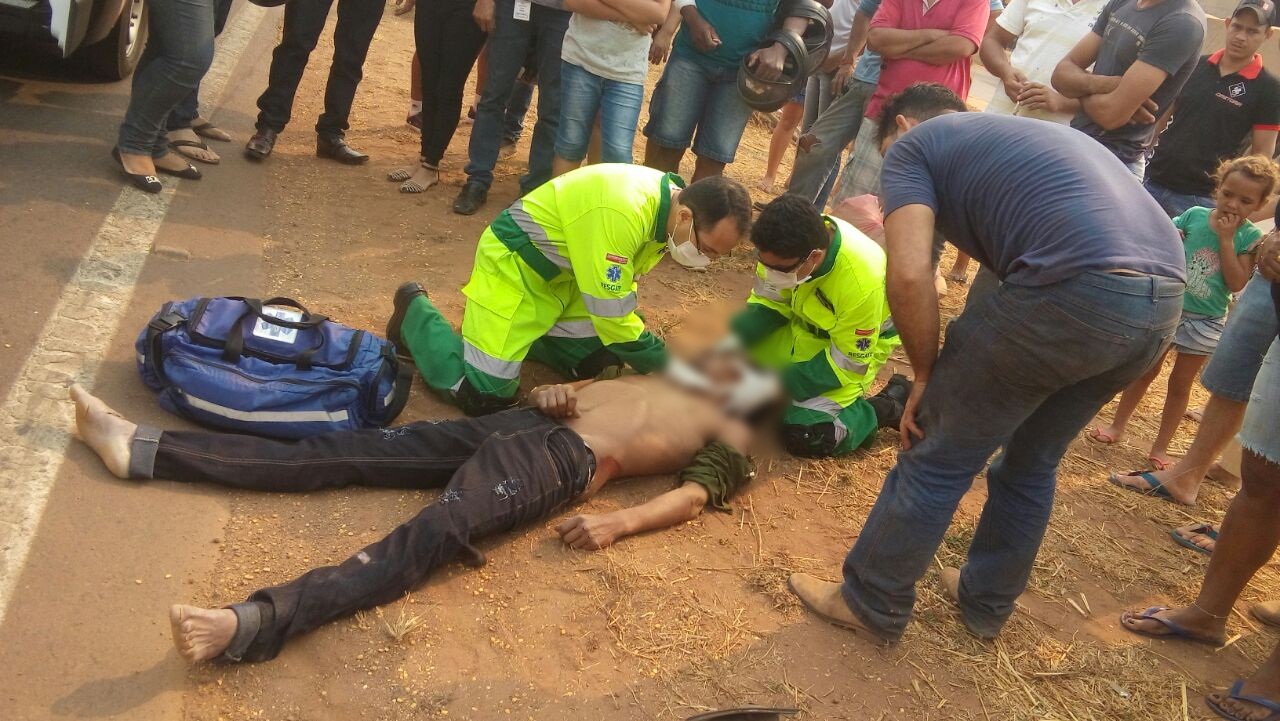 Ciclista morre após ser atropelado por veículo de passeio na BR-163 Foto64519