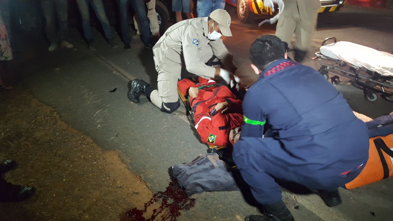 Bombeiro é socorrido em estado grave após se envolver em acidente na MT-242 Foto75573