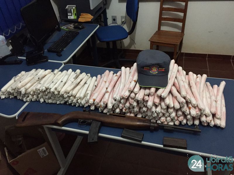 Após denuncia anônima PM de Terra Nova Localiza 224 bananas de dinamite e fuzil Foto41949