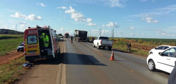 Acidente entre ônibus e carreta deixa 18 feridos na BR-163 Foto64934