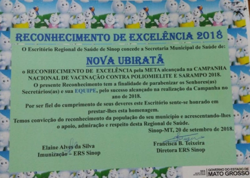 Nova Ubiratã supera meta de vacinação; esforços são reconhecidos pelo Escritório Regional de Saúde Foto55729