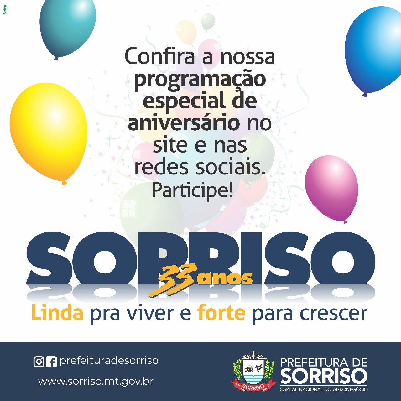 Prefeitura divulga calendário de eventos em alusão a comemoração dos 33 anos de Sorriso Foto92974