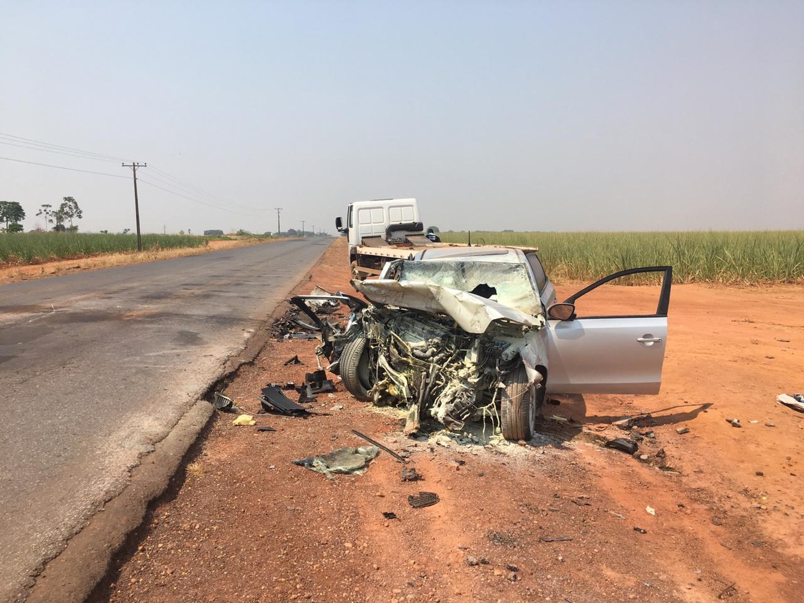 Mãe, filho de 12 anos e passageiro morrem em acidente na rodovia MT-343 Foto74732