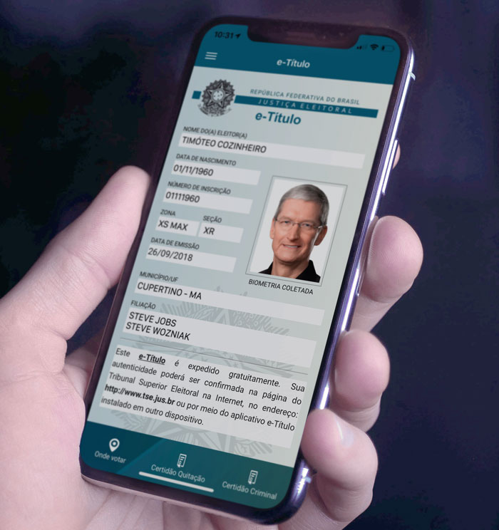 Eleitor poderá justificar falta pelo celular no aplicativo e-título Foto53893