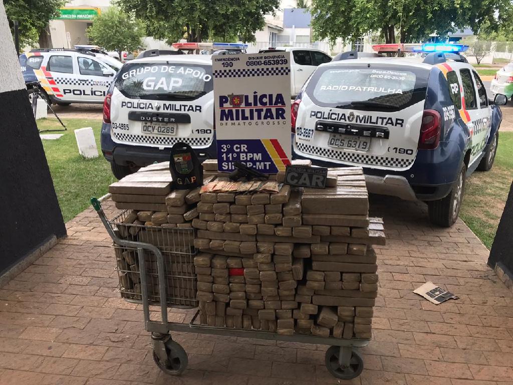 PM apreende 405 Kg de drogas e prende cinco suspeitos em Sinop Foto2278