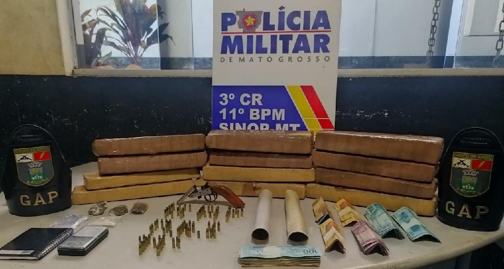 Casal membro de organização criminosa é pego com 12 tabletes de maconha em Sinop Foto31278