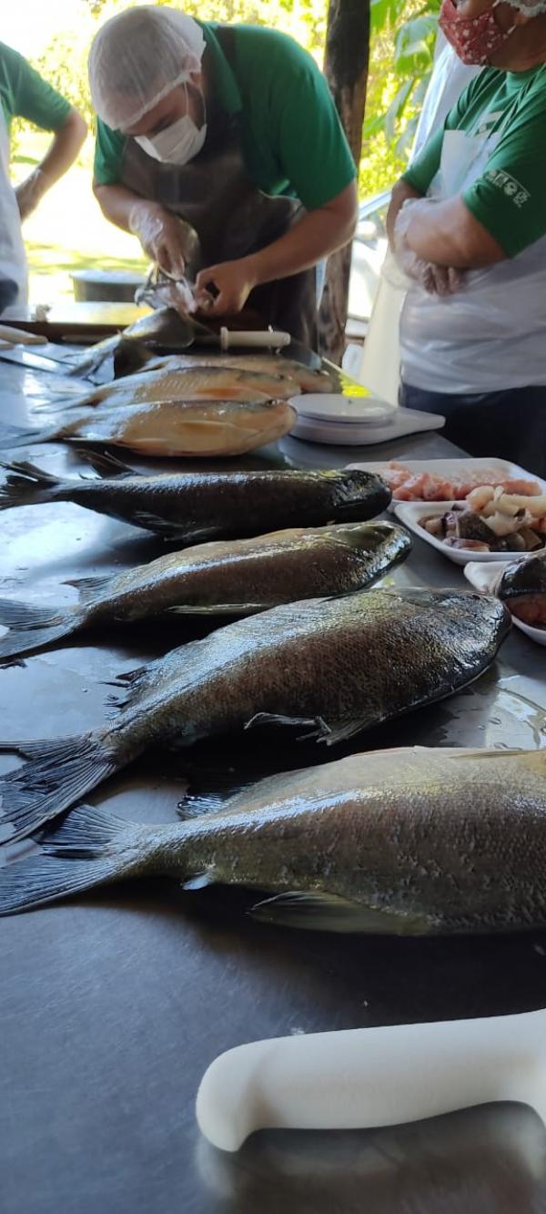 Piscicultores de Sorriso aprendem técnicas de embutidos e defumados de pescado Foto6696