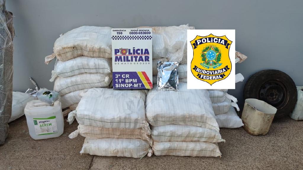 PM de Sinop prende suspeitos com meia tonelada de defensivos agrícolas e R$ 13 mil em cheques Foto6479