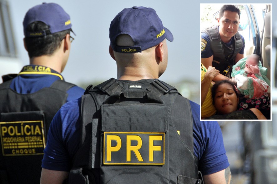 PRF's ajudam gestante durante parto em acostamento da BR-364 Foto8350
