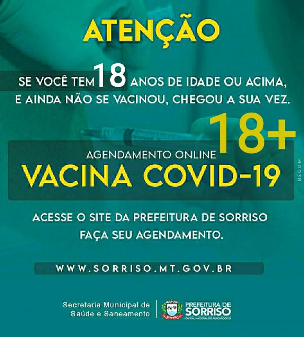Sorriso abre agendamento para a população com 18 anos ou mais Foto61462