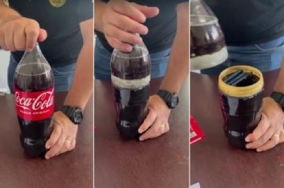 Policiais encontram Coca-Cola "recheada" de celulares em presídio feminino de MT Foto27541