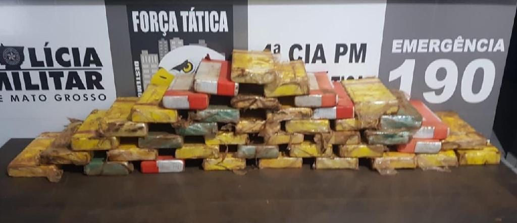 Polícia Militar e Polícia Rodoviária Federal apreendem 40 quilos de cocaína Foto63962