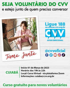 CVV abre inscrições para curso de seleção de voluntários em MT Foto10959