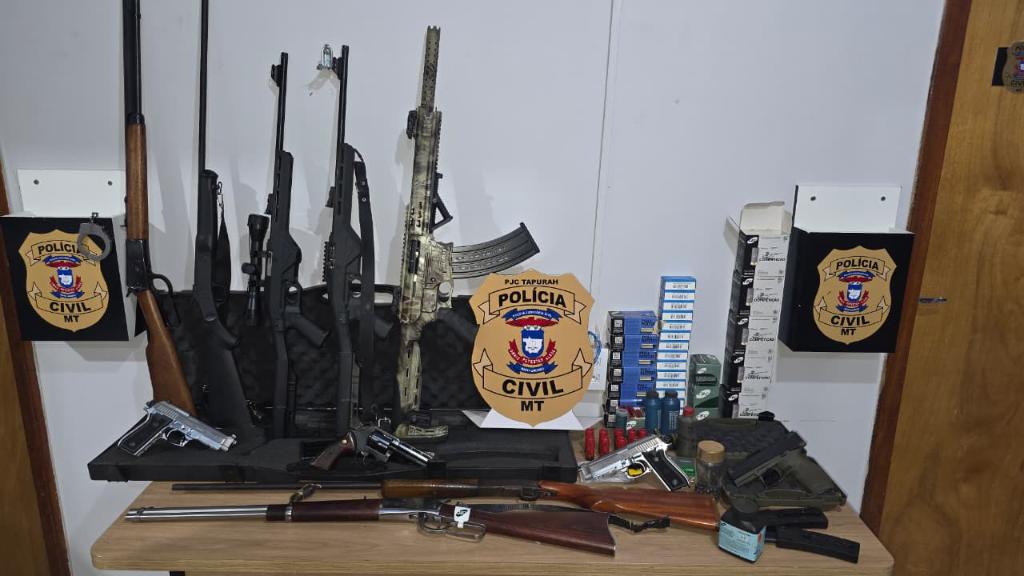 Polícia Civil apreende arsenal durante cumprimento de buscas em Itanhangá Foto32906