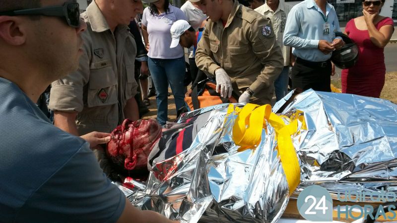 Motociclista vitima de acidente de trânsito em Sorriso permanece internado em UTI Foto51801