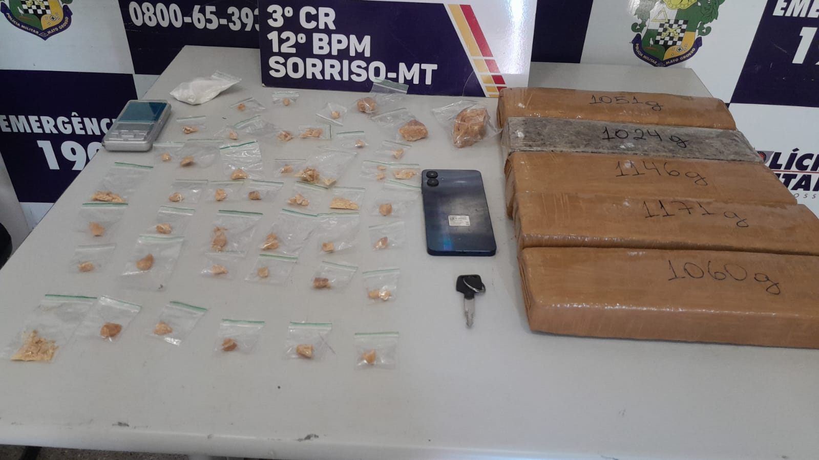 Polícia Militar de Sorriso prende faccionado com tabletes de maconha e porções de pasta base Foto7752