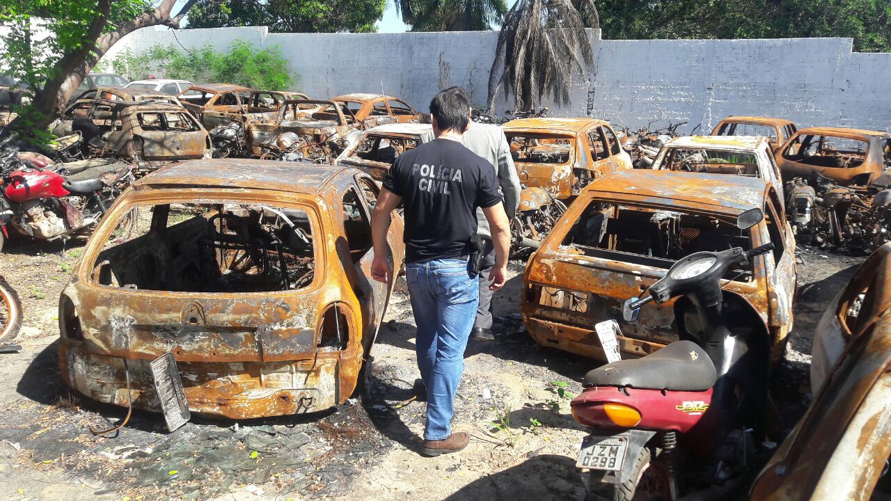 Acusados de incendiar 111 veículos em pátio Ciretran de MT são presos Foto60977